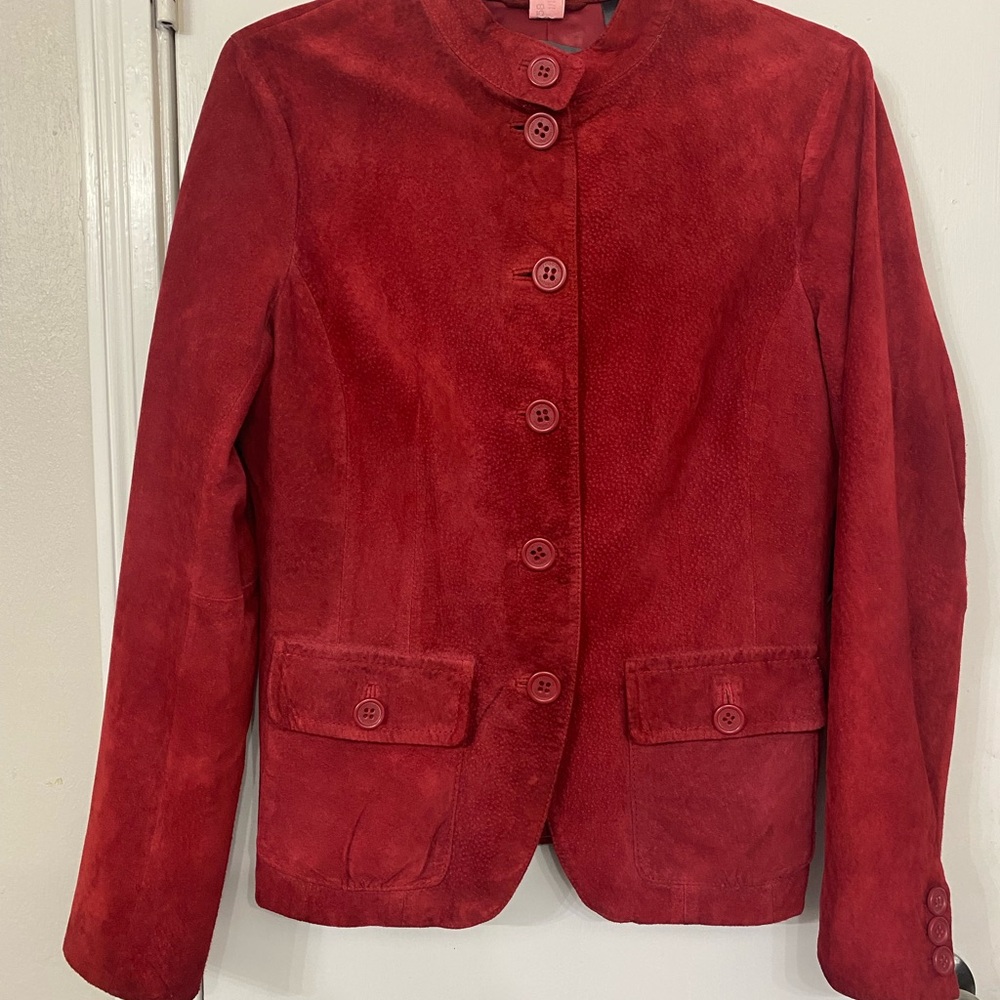 Women's Red Suede Jacket